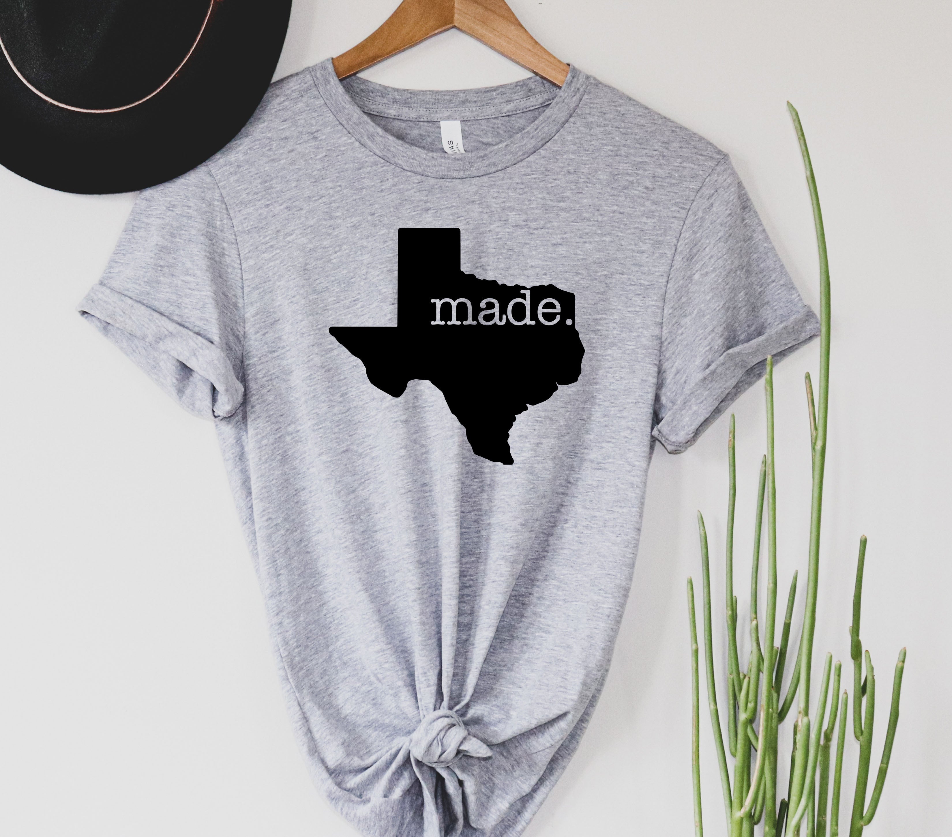 Wholesale Texas Made Graphic Tee - Heather Grey