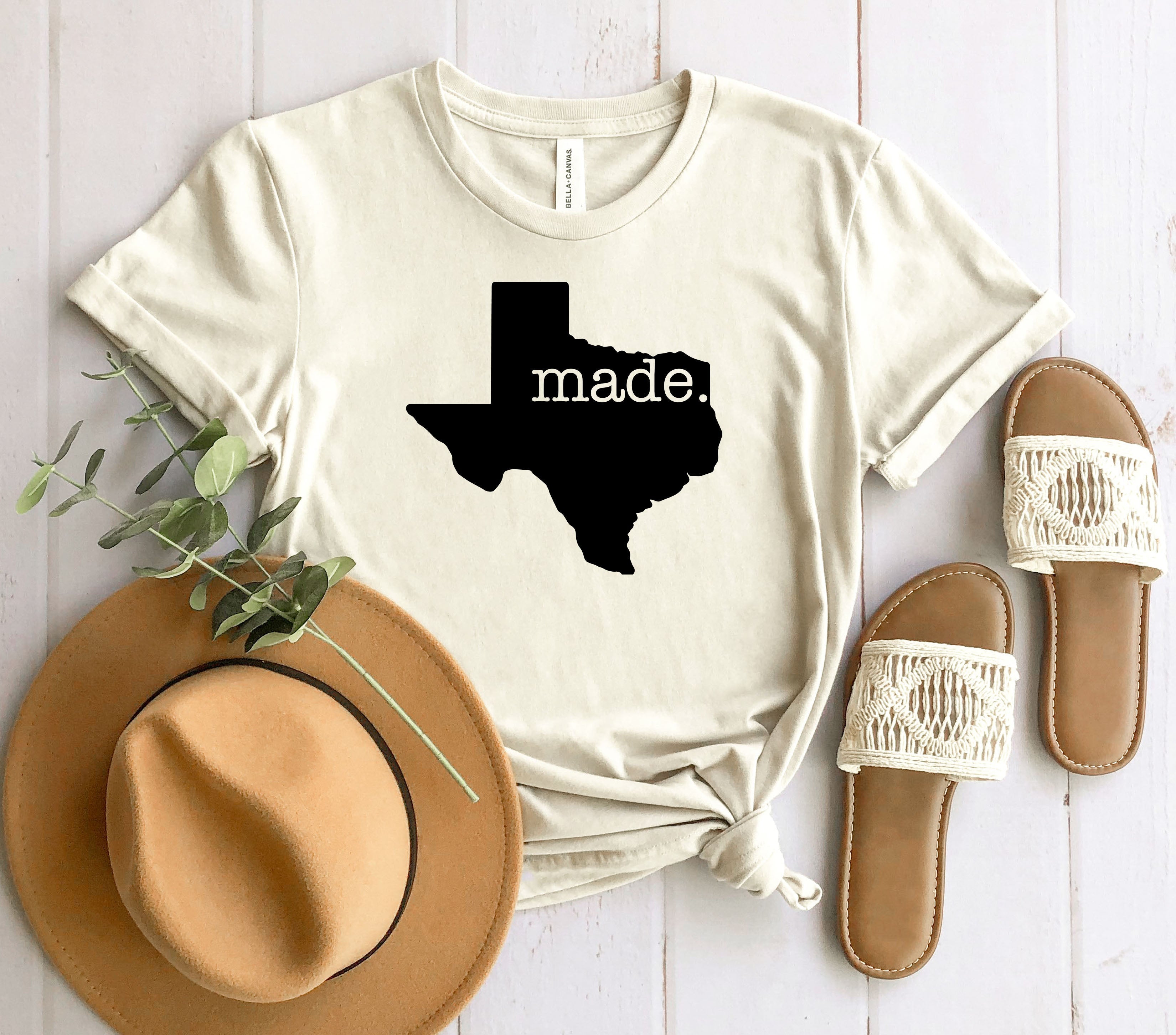 Wholesale Texas Made Graphic Tee - Heather Sand