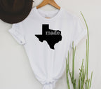 Wholesale Texas Made Graphic Tee - Heather Blue