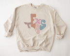 Wholesale Pastel Texas Graphic Tee - Sand Sweatshirt