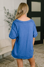 Thanks To You Relaxed Tee in Royal Blue