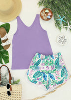 IN STOCK Vera V Neck Tank - Lavender