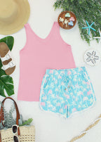 IN STOCK Vera V Neck Tank - Pink