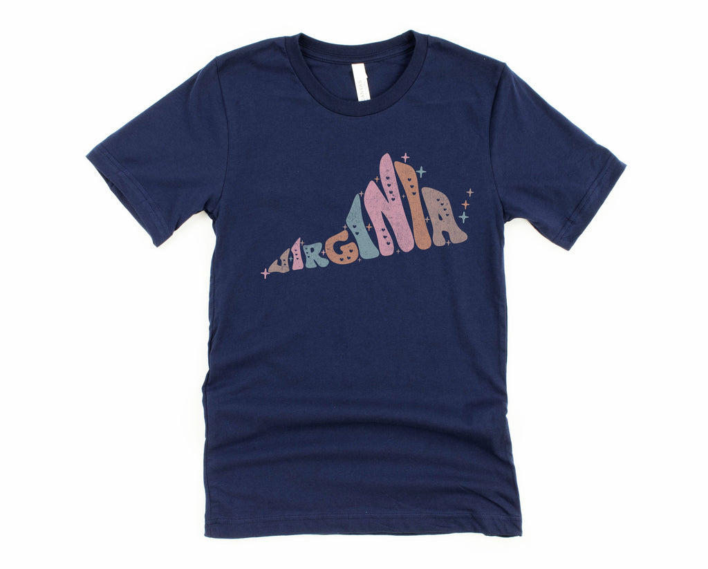 Wholesale Pastel Virgina Graphic Tee - Heather Sand
