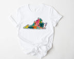 Wholesale Virginia Floral Graphic Tee - Mint