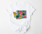 Wholesale Washington Floral Graphic Tee - Mint