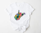 Wholesale West Virginia Floral Graphic Tee - Mint