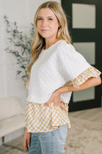 Welcome Me Home Gingham Print Top