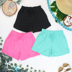 IN STOCK Weslie Waffle Shorts - Black
