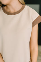 Your Place Or Mine Contrast Detail Midi Dress