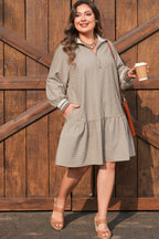 Noor Sleeve Ruffled Mini PLUS Dress