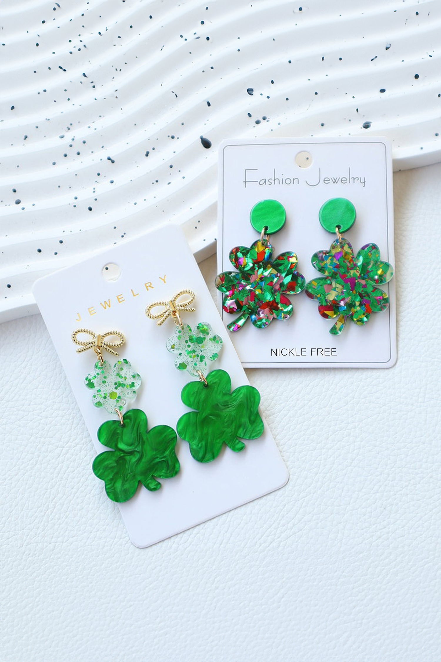 Estrella Pendant Bow Stud Earrings