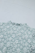 Adalyn Jacquard Puff Sleeve Blouse