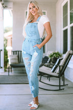Sophia Constructed Bib Distressed Overalls