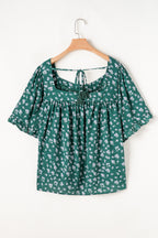 Adelynn Square Ruffled Trim PLUS Blouse