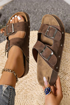 Leona Faux Suede Platform Slippers