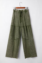 Paisley Leg Patchwork Drawstring Pants