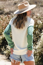 Evelyn Patched Drop Shoulder Sweater