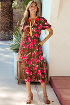 Renata Ruffle Hem Maxi Dress