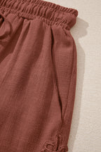 Kaia Waist Loose Linen Shorts