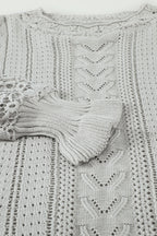 Scarlett Lace Pointelle Knit Sweater