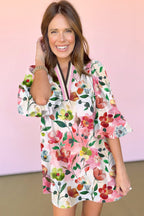 Aliya Half Sleeve Shift Dress