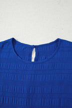 Claire Textured Flutter Sleeve Ruffled Mini Dress