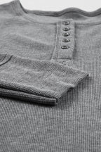 Harper Waffle Knit Henley Top