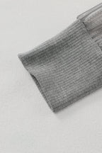 Elizabeth Crewneck Ribbed top Long Sleeve Top