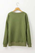 Ainsley Crisscross Stitching Loose Sweatshirt