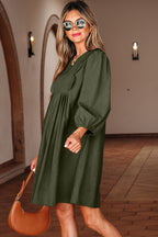 Michelle Pleated Corduroy Mini Dress