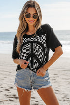Checkerboard Peace Tee