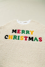 Ensley Christmas Embroidered Sherpa Pullover