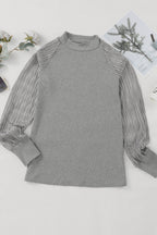 Elizabeth Crewneck Ribbed top Long Sleeve Top