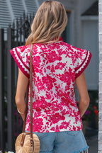 Dahlia Detail Flutter Sleeve Blouse