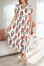 Promise Sleeve Tiered Maxi Dress