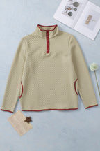 Maisie Binding Snap Geometric Pullover
