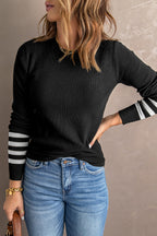 Aria Sleeve Plain Knit Sweater