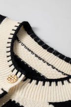 Rylee Stripe Button Cardigan Sweater
