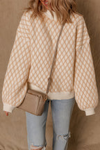 Ximena Rhombus Textured Knit Sweater