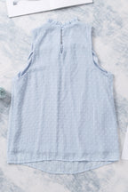 Sierra Dot Sleeveless Ruffle Tank