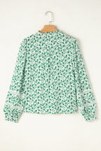Melanie Lace Floral Puff Sleeve Top