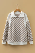Rosalia Ribbed Patchwork Loose Sweatshirt