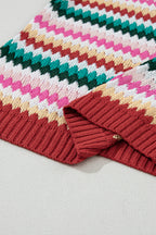 Molly Sleeve Colorful Textured Sweater