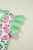 Adelaide Striped Ruffle Trim Blouse