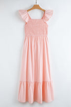 Ashlyn Flutter Sleeve Smocked Bodice Maxi Dress