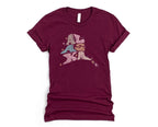 Wholesale Pastel Alaska Graphic Tee - Maroon