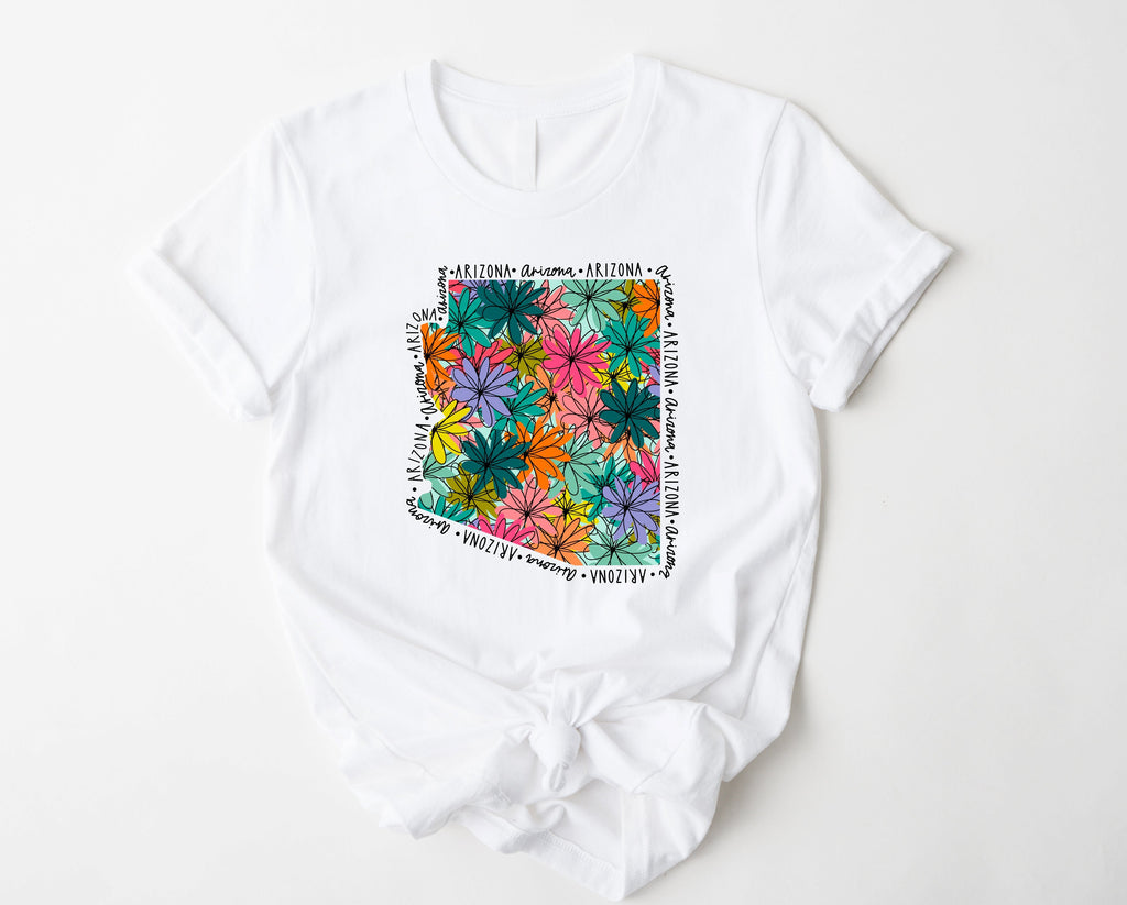 Wholesale Arizona Floral Graphic Tee - Mint