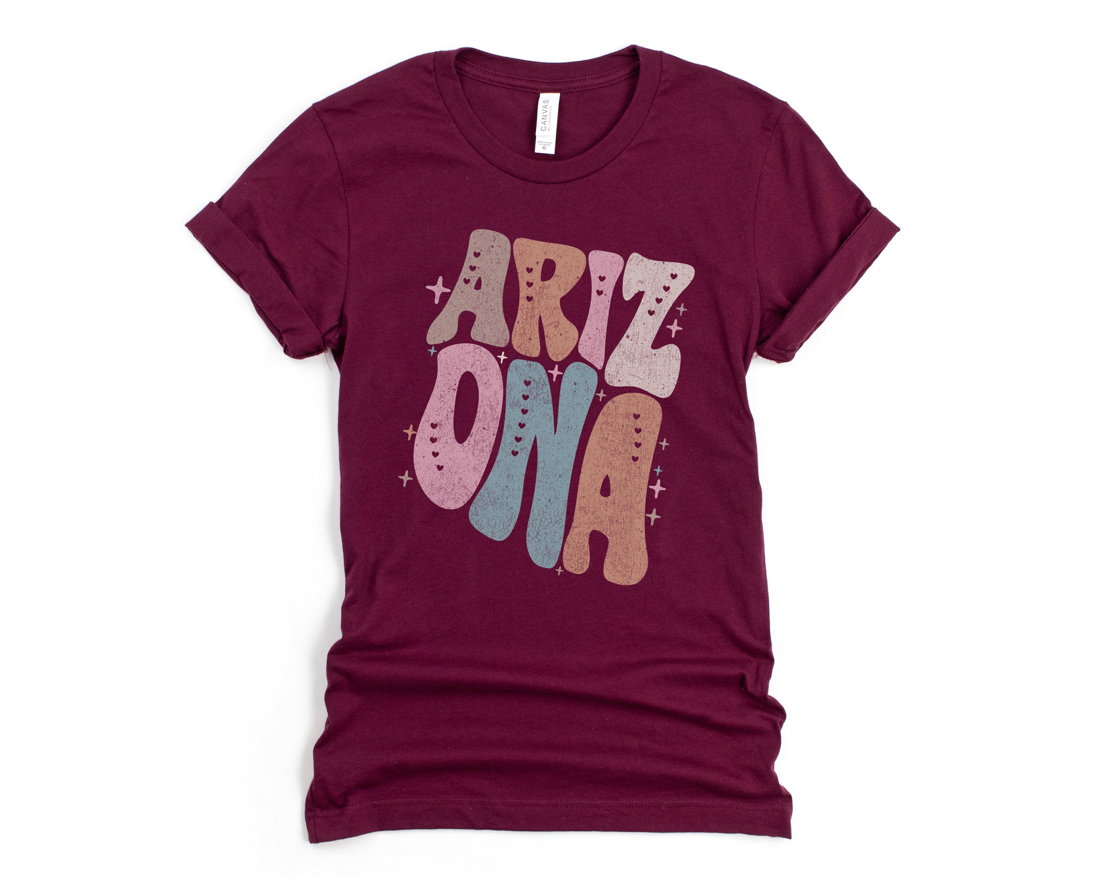 Wholesale Pastel Arizona Graphic Tee - Navy