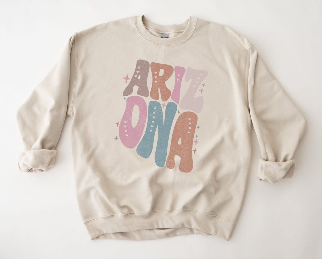 Wholesale Pastel Arizona Graphic Tee - Maroon